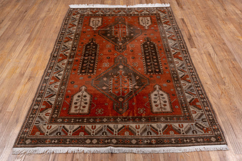 Vintage Caucasian Area Rug (4' x 7')